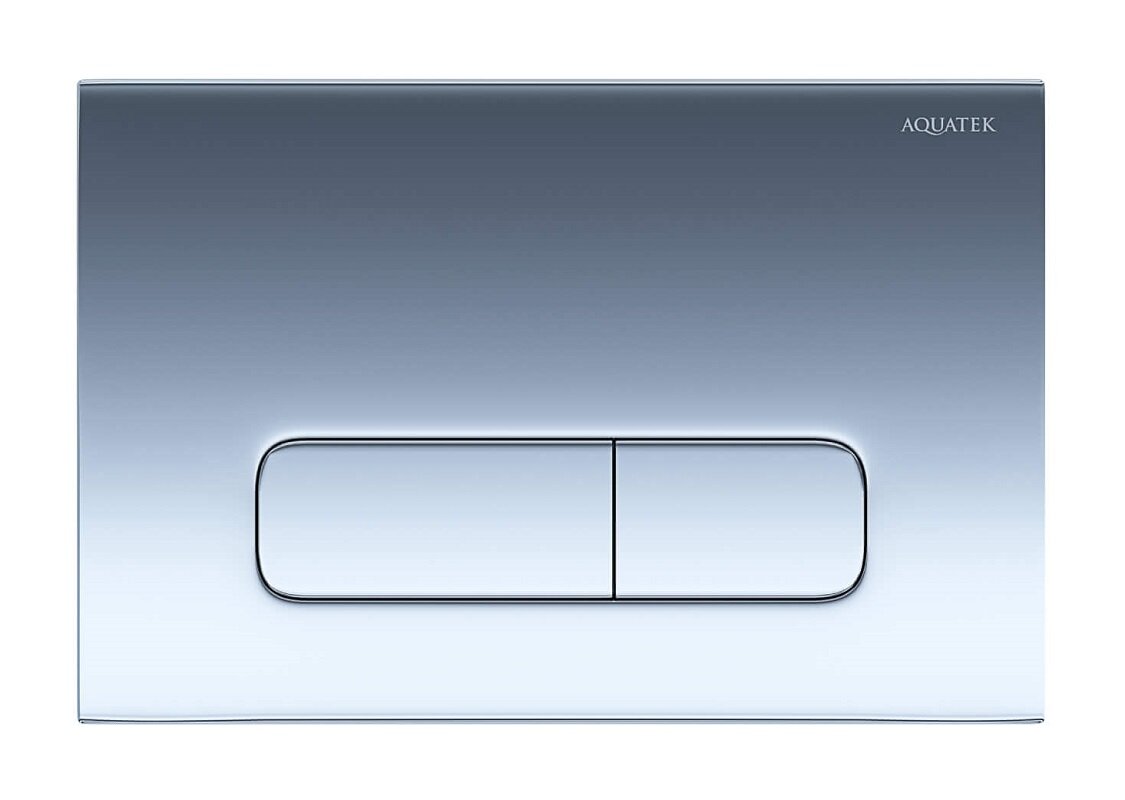 Изображение товара Клавиша смыва Aquatek Pneumo S PNS-0000007 пневматическая хром двухрежимная