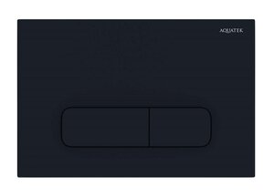 Изображение товара Клавиша смыва Aquatek Pneumo S PNS-0000010, пневматическая, цвет черный матовый