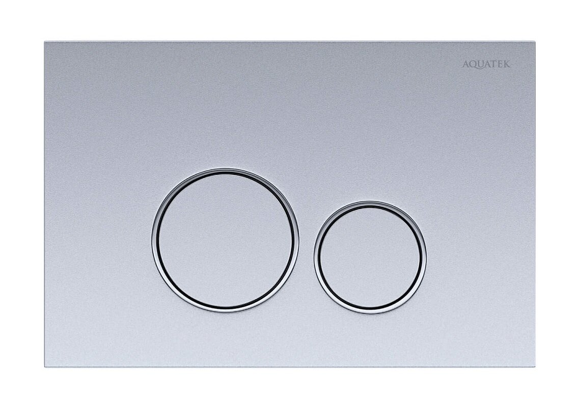 Изображение товара Клавиша смыва Aquatek Pneumo S для унитаза пневматическая хром матовый