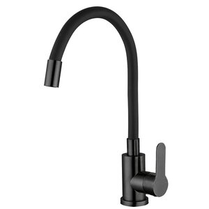 Изображение товара Смеситель для кухонной мойки Alfi LF100244, цвет черный матовый