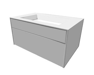 Изображение товара Тумба с интегрированной раковиной Style Line Керта ЛС-00002463, 80 см, подвесная, белая матовая (выставочный образец, отсутствует упаковка)