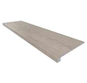 Изображение товара Ступень, керамогранит Estima Soft Wood SF03 69412, 33х120 см без насечек+Подступенок 14.5х120 см, grey