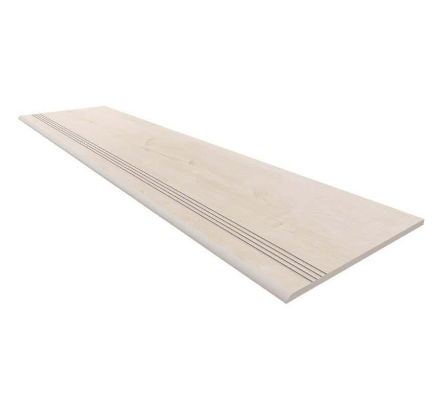 Изображение товара Ступень, керамогранит Estima Soft Wood SF01 69401, 30 x 120 см, с насечками, nordic