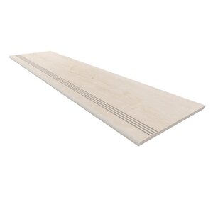 Изображение товара Ступень, керамогранит Estima Soft Wood SF03 69411, 30х120 см, с насечками, grey
