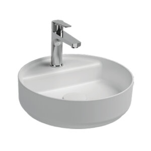 Изображение товара Раковина Isvea Infinity 10NF65042SV 35 см фарфор белая угловая накладная