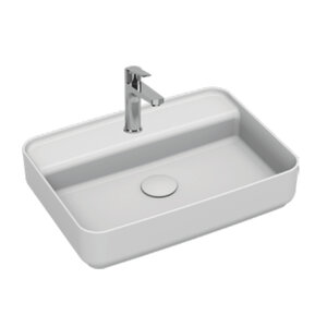 Изображение товара Раковина Isvea Infinity 10NF66055SV 55 см фарфор белый — накладная для ванной