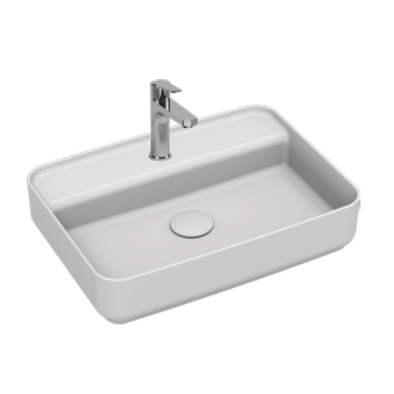 Изображение товара Раковина Isvea Infinity 55 см фарфор белый матовый накладная
