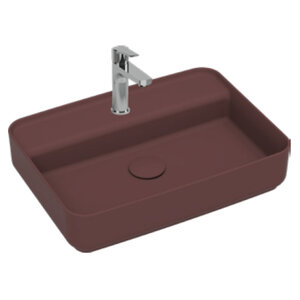 Изображение товара Раковина Isvea Infinity 10NF66055SV-2R 55 см бордовый матовый фарфор накладная