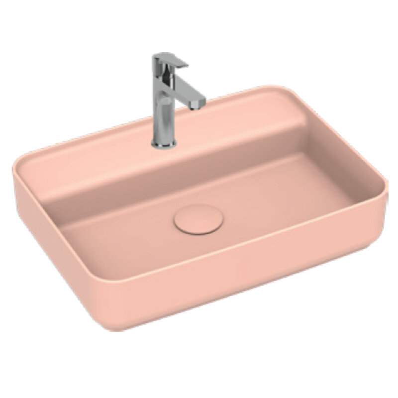 Изображение товара Раковина Isvea Infinity 10NF66055SV-2S 55 см фарфор лососевый матовый накладная