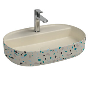 Изображение товара Раковина Isvea Infinity 10NF65060SV-2K-TRZ, фарфор, 60 см, овальная, слоновая кость матовая