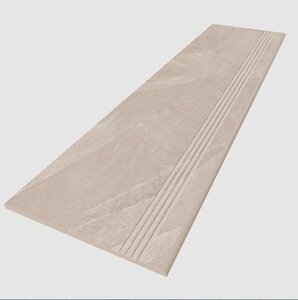 Изображение товара Ступень, керамогранит Estima Terra TE01 36816, 30х120 см, с насечками, beige