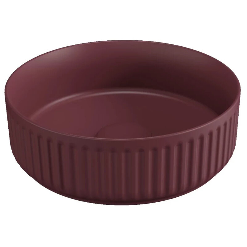 Изображение товара Раковина Isvea Infinity 10NF66036SV-2R 35 см бордовая матовая фарфор угловая накладная