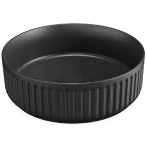 Изображение товара Раковина Isvea Infinity 10NF66036SV-2N, фарфор, круглая, черный матовый, угловая 36 см