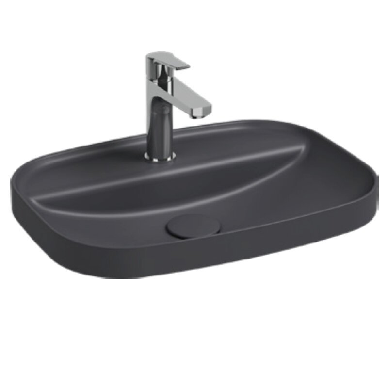 Изображение товара Раковина Isvea Infinity 55 см фарфор антрацит матовый 10NF50055-2C