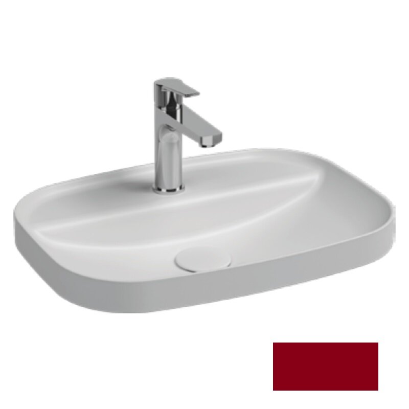 Изображение товара Раковина Isvea Infinity 10NF50055SV-2R, 55 см, фарфор, цвет бордовый матовый