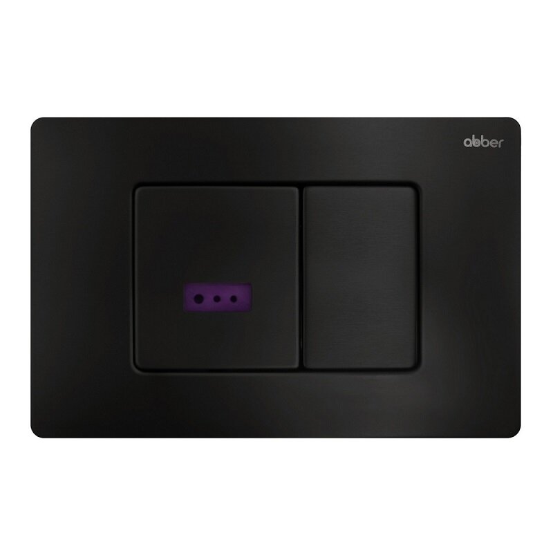 Изображение товара Клавиша смыва Abber AC0122SMB сенсорно-механическая черный матовый Германия
