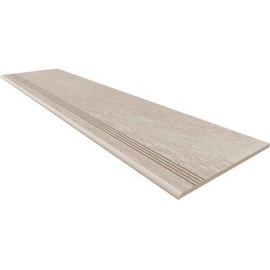 Изображение товара Ступень, керамогранит Estima Tramontana TN00 67365, 30х120 см, с насечками, ivory