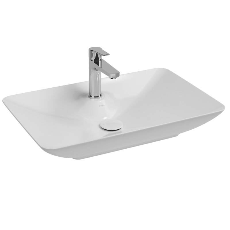 Изображение товара Раковина Isvea SistemaY Clear 10SY50065SV-2L из фарфора 65 см белый матовый