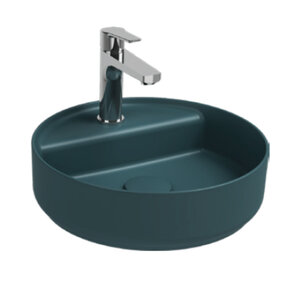 Изображение товара Раковина Isvea Infinity 10NF65042SV-2P, 35 см, фарфор, цвет изумрудный матовый