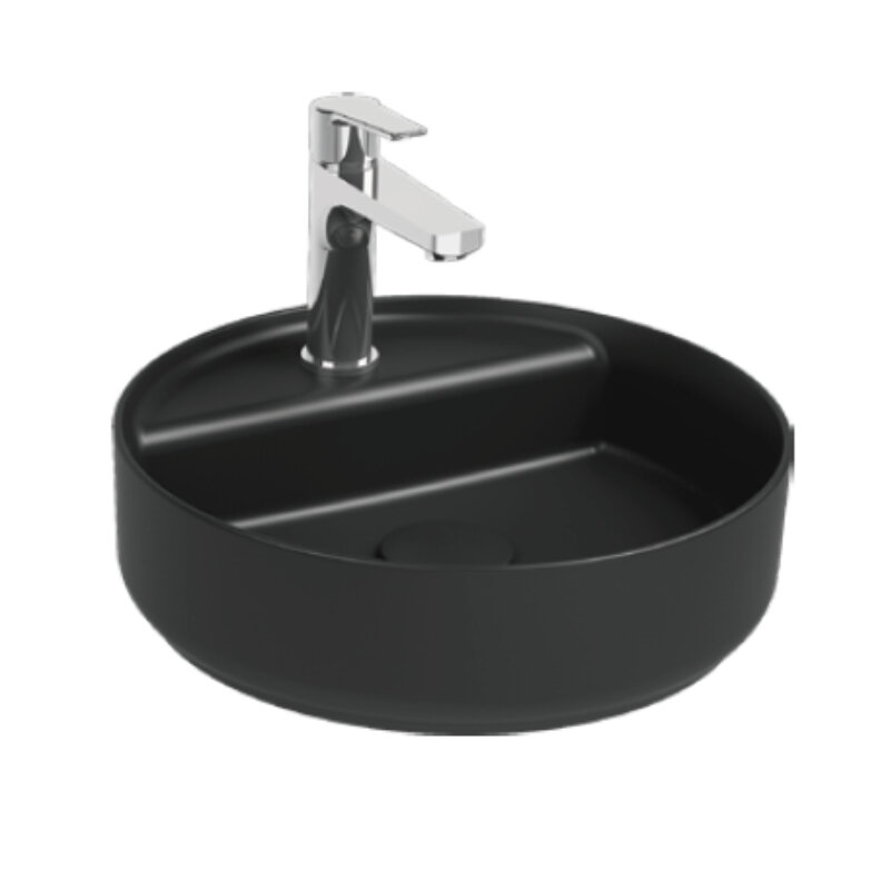 Изображение товара Раковина Isvea Infinity 10NF65042SV-2N накладная 35 см черный матовый фарфор