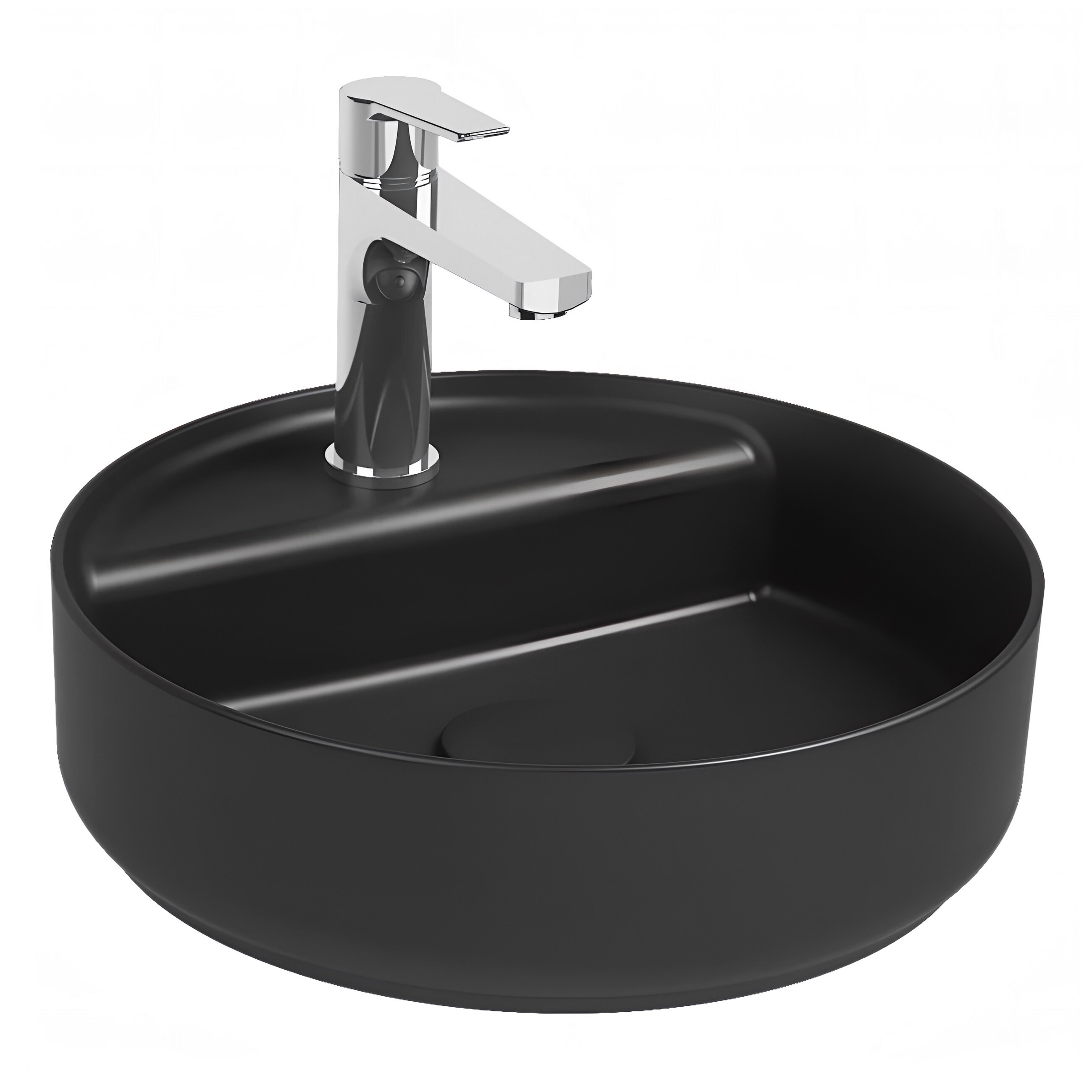 Изображение товара Раковина Isvea Infinity 35 см из фарфора черный матовый, накладная, уголковая Изображение товара Раковина Isvea Infinity 35 см из фарфора черный матовый, накладная, уголковая