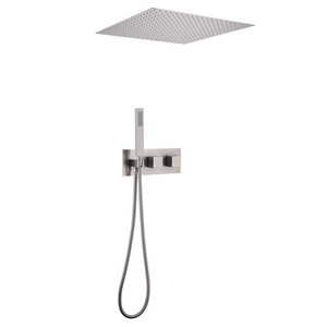 Изображение товара Душевая система Abber Daheim AF8255SP, термостатическая, на 2 потребителя, PVD покрытие, цвет сатин