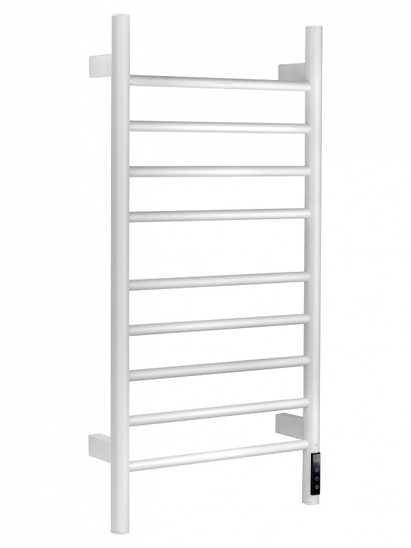 Изображение товара Полотенцесушитель электрический Wonzon & Woghand Bonn WW-AL409-MW, ширина 40 см, высота 90 см, диммер справа, белый матовый