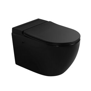 Изображение товара Подвесной унитаз Abber Bequem AC1108PMB, безободковый, крышка-сиденье микролифт, черный матовый