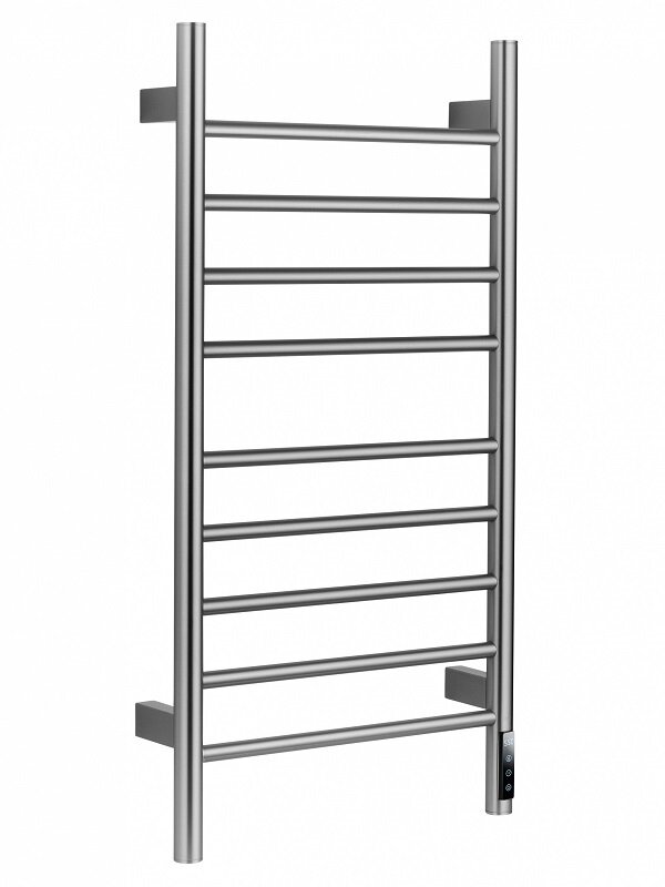 Изображение товара Полотенцесушитель электрический Wonzon & Woghand Bonn WW-AL409-BR, ширина 40 см, высота 90 см, диммер справа, брашированный никель PVD