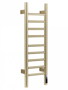 Изображение товара Полотенцесушитель электрический Wonzon & Woghand Bonn WW-AL4092-BG, ширина 25 см, высота 80 см, диммер справа, брашированное золото