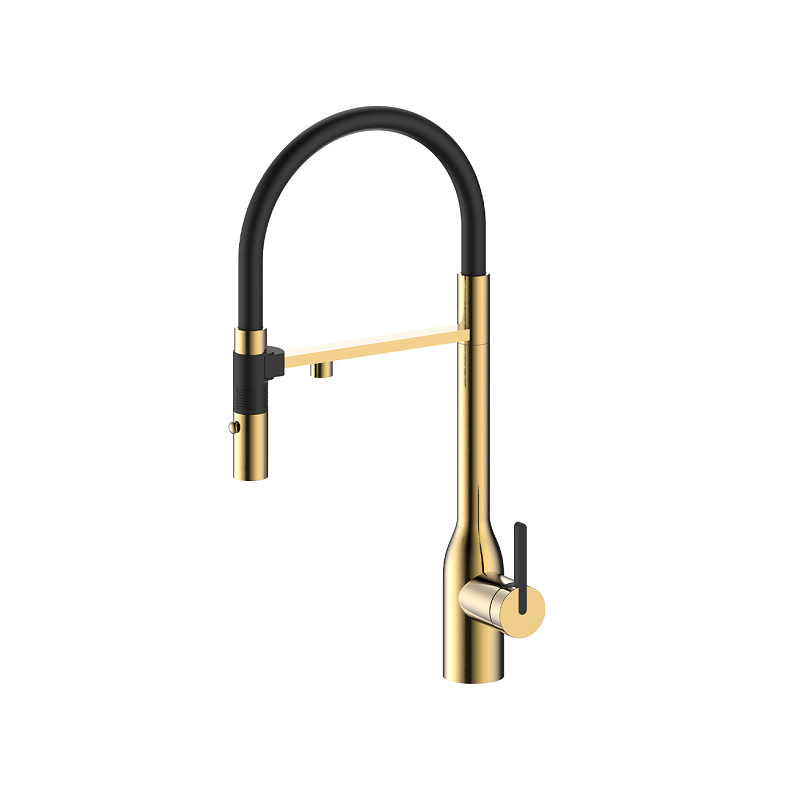 Изображение товара Смеситель для кухонной мойки Paulmark Magneto One Ma213188-LG, с подключением к фильтру, светлое золото