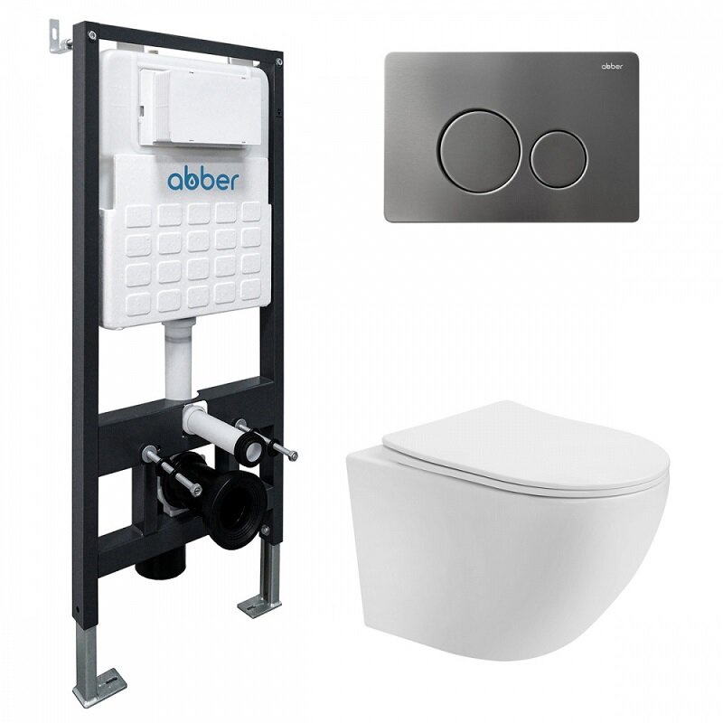 Изображение товара Комплект для унитаза Abber Bequem инсталляция AC0105 с каскадным смывом