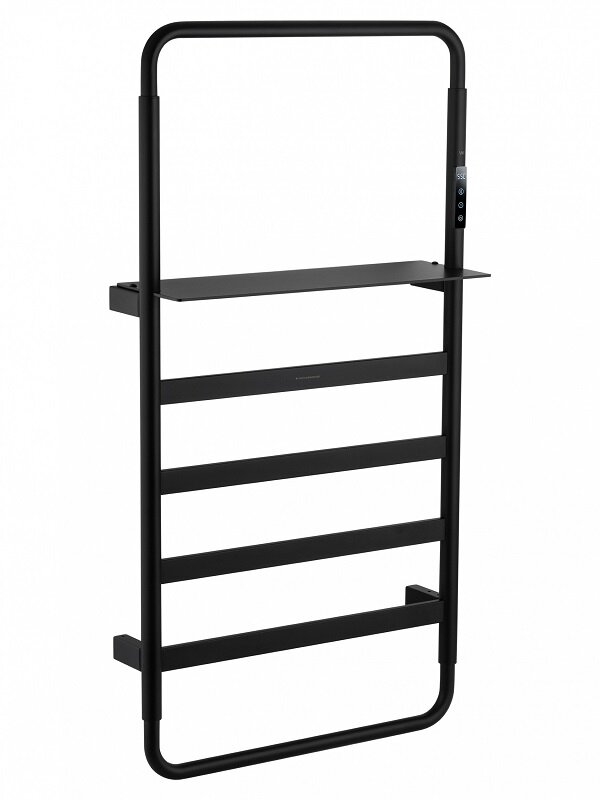 Изображение товара Электрический полотенцесушитель Wonzon & Woghand Dusseldorf 50x90 см с полкой черный матовый
