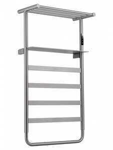 Изображение товара Полотенцесушитель электрический Wonzon & Woghand Dusseldorf WW-A208-BR, ширина 50 см, высота 85 см, диммер справа, с полками, брашированный никель