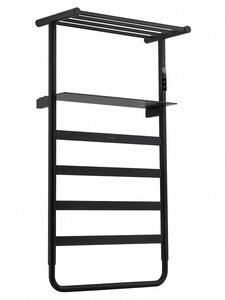 Изображение товара Электрический полотенцесушитель Wonzon & Woghand Dusseldorf 50х85 см с полками черный матовый