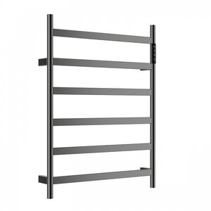 Изображение товара Полотенцесушитель электрический Wonzon & Woghand Essen WW-A405-GM, ширина 60 см, высота 75 см, диммер справа, темный графит PVD