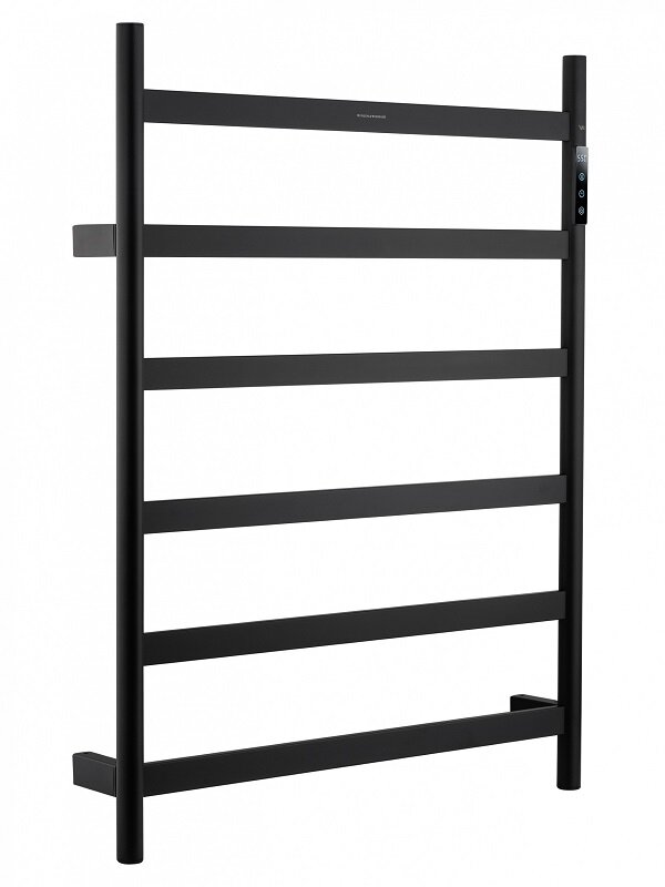 Изображение товара Полотенцесушитель электрический Wonzon & Woghand Essen WW-A405-MB, ширина 60 см, высота 75 см, диммер справа, черный матовый