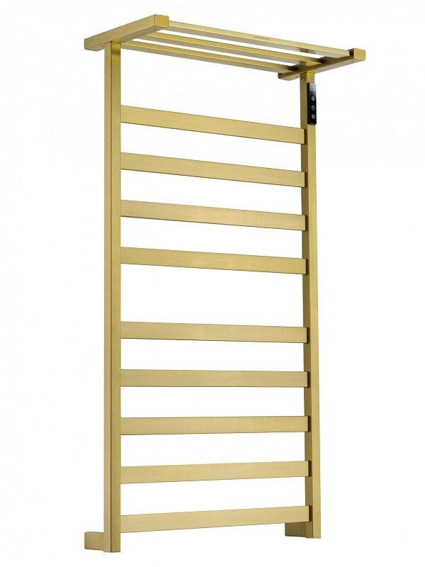 Изображение товара Электрический полотенцесушитель Wonzon & Woghand Frankfurt 90 см золото с полкой