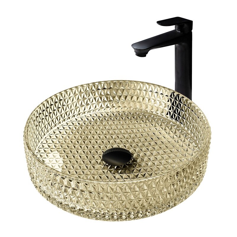Изображение товара Раковина Abber Glas AK2301GG, 40 х 40 см, накладная, стеклянная, золото Изображение товара Раковина Abber Glas AK2301GG, 40 х 40 см, накладная, стеклянная, золото
