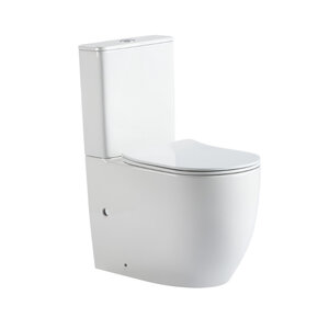 Изображение товара Унитаз-компакт Abber Bequem AC1110T, безободковый, Торнадо, крышка-сиденье микролифт, белый
