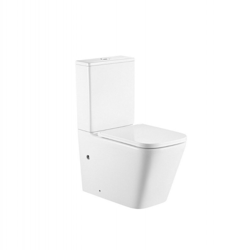 Изображение товара Унитаз-компакт Abber Rechteck AC1210T, безободковый, Торнадо, крышка-сиденье микролифт, белый