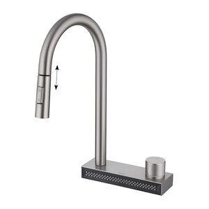 Изображение товара Смеситель Abber Wasser Kreis AF8114SP, для кухонной мойки, с вытяжным изливом, PVD покрытие, цвет сатин