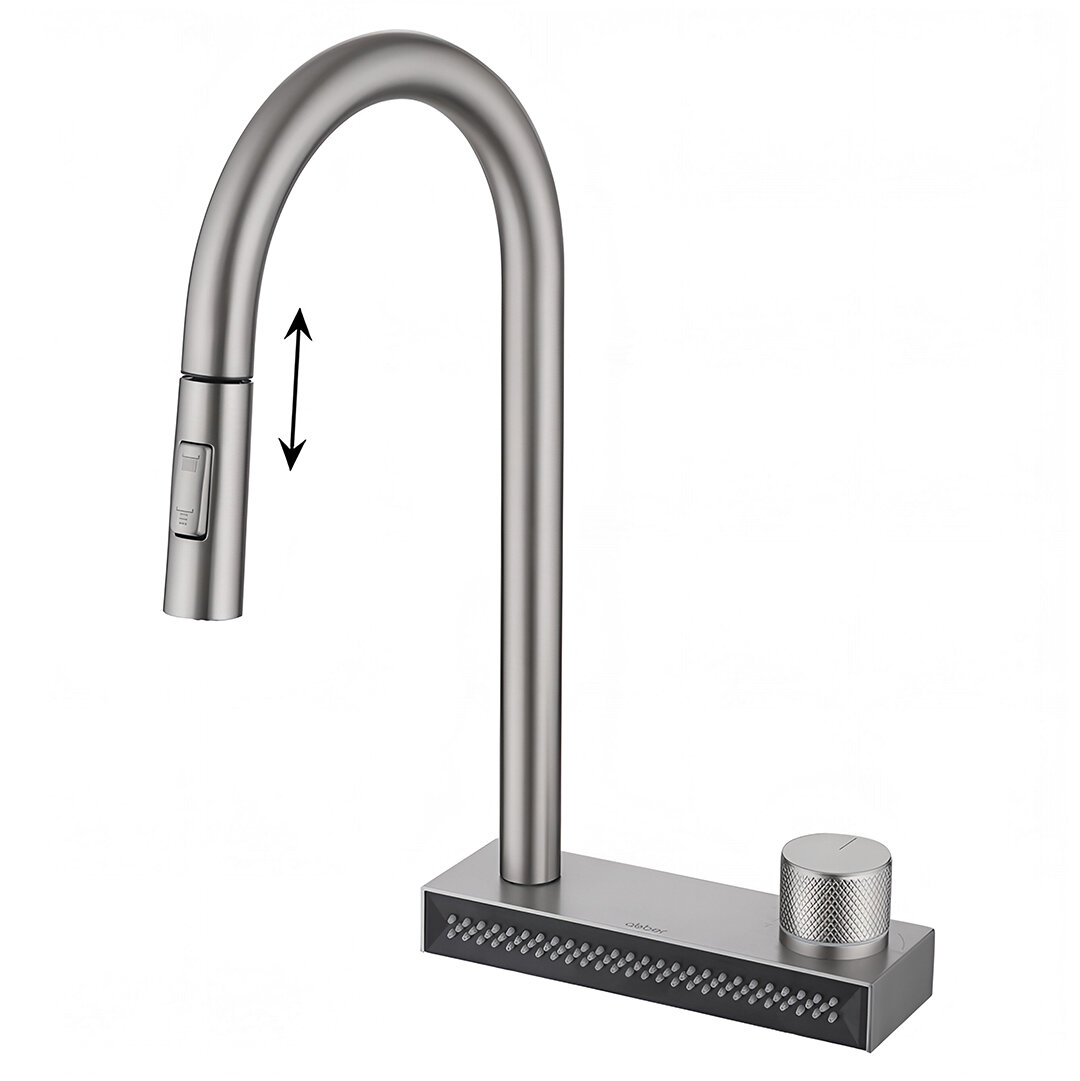 Изображение товара Смеситель Abber Wasser Kreis AF8114SP для кухонной мойки с вытяжным изливом Изображение товара Смеситель Abber Wasser Kreis AF8114SP для кухонной мойки с вытяжным изливом