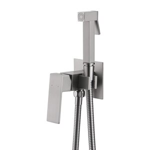 Изображение товара Гигиенический душ Abber Daheim, AF8226SP, со смесителем, PVD покрытие, сатин