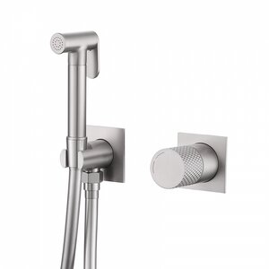 Изображение товара Гигиенический душ Abber Rund, AF8725SP, со смесителем, PVD покрытие, сатин