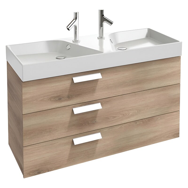 Изображение товара Тумба под раковину Jacob Delafon Rythmik 120 см Квебекский Дуб с системой плавного закрывания