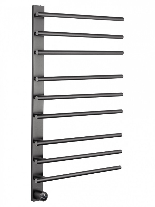 Изображение товара Полотенцесушитель электрический Wonzon & Woghand Nurnberg WW-AL349-GM, ширина 50 см, высота 90 см, диммер слева, темный графит PVD Изображение товара Полотенцесушитель электрический Wonzon & Woghand Nurnberg WW-AL349-GM, ширина 50 см, высота 90 см, диммер слева, темный графит PVD