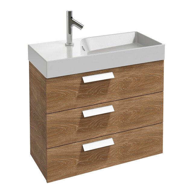 Изображение товара Тумба для раковины Jacob Delafon Rythmik 80 см, Арлингтонгский Дуб, подвесная