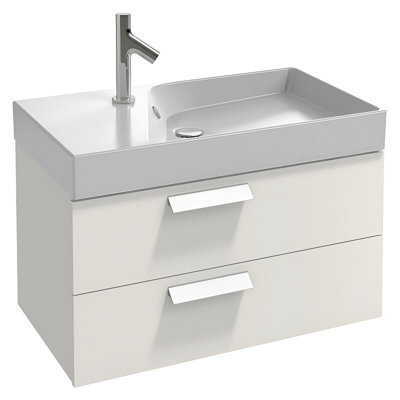 Изображение товара Тумба для раковины Jacob Delafon Rythmik 80 см белая Бриллиант подвесная