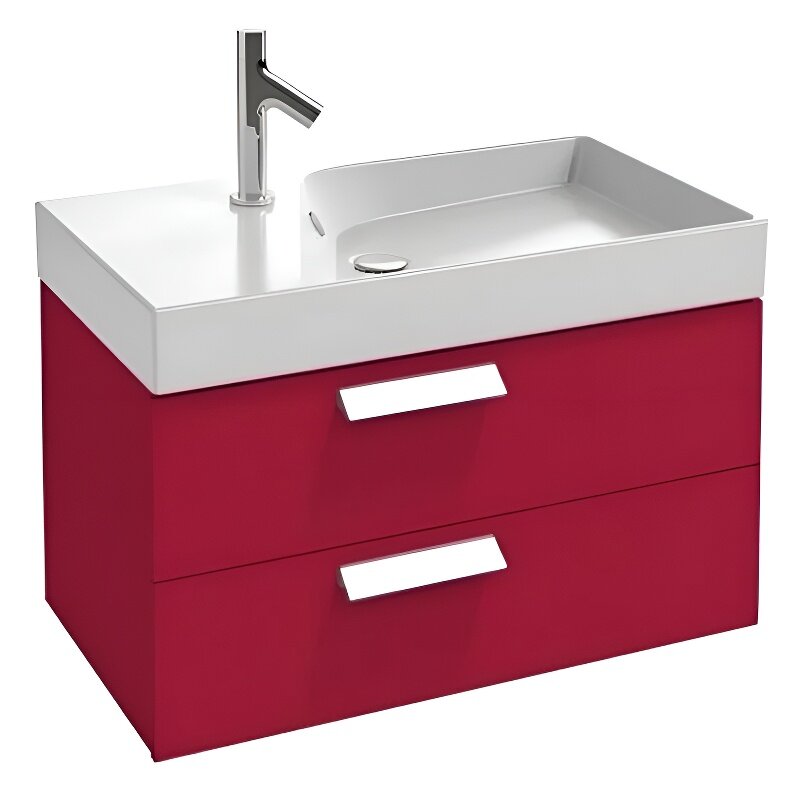 Изображение товара Тумба под раковину Jacob Delafon Rythmik EB1302-R3, 80 см, подвесная, цвет малиновый глянцевый Изображение товара Тумба под раковину Jacob Delafon Rythmik EB1302-R3, 80 см, подвесная, цвет малиновый глянцевый